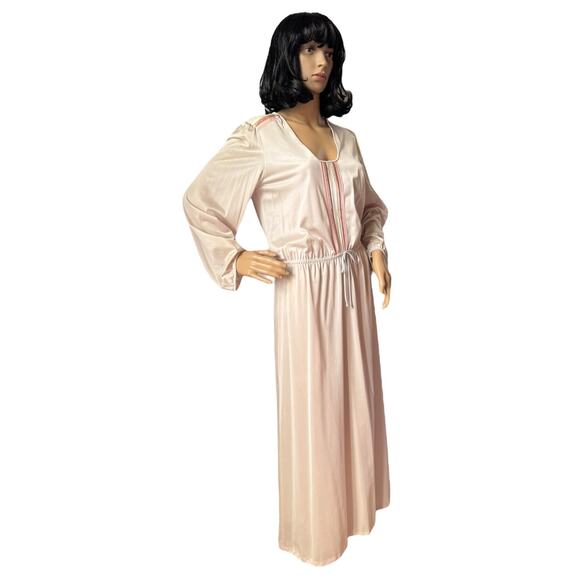 American Vintage Sears openback Nightgown & robe set pink gray medium - Picture 12 of 16
